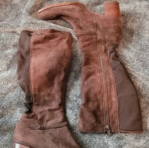 Timberland Suede knee high heel boots
